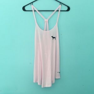 VS PINK super soft light pink tank top